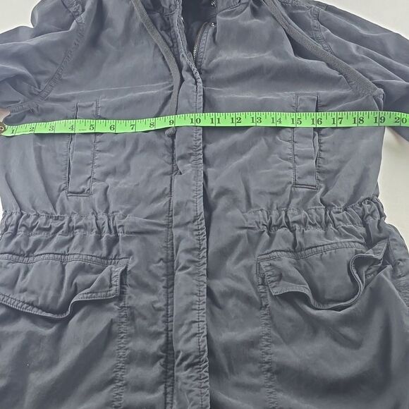 JAMES PERSE Women's Off Black Hooded Utility Jacket Size 1 / Small - Picture 12 of 15